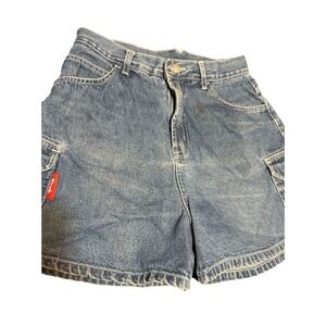 VTG Pooh Cargo Demin Rare Shorts kids size 16 zip needs replacement waist 13in